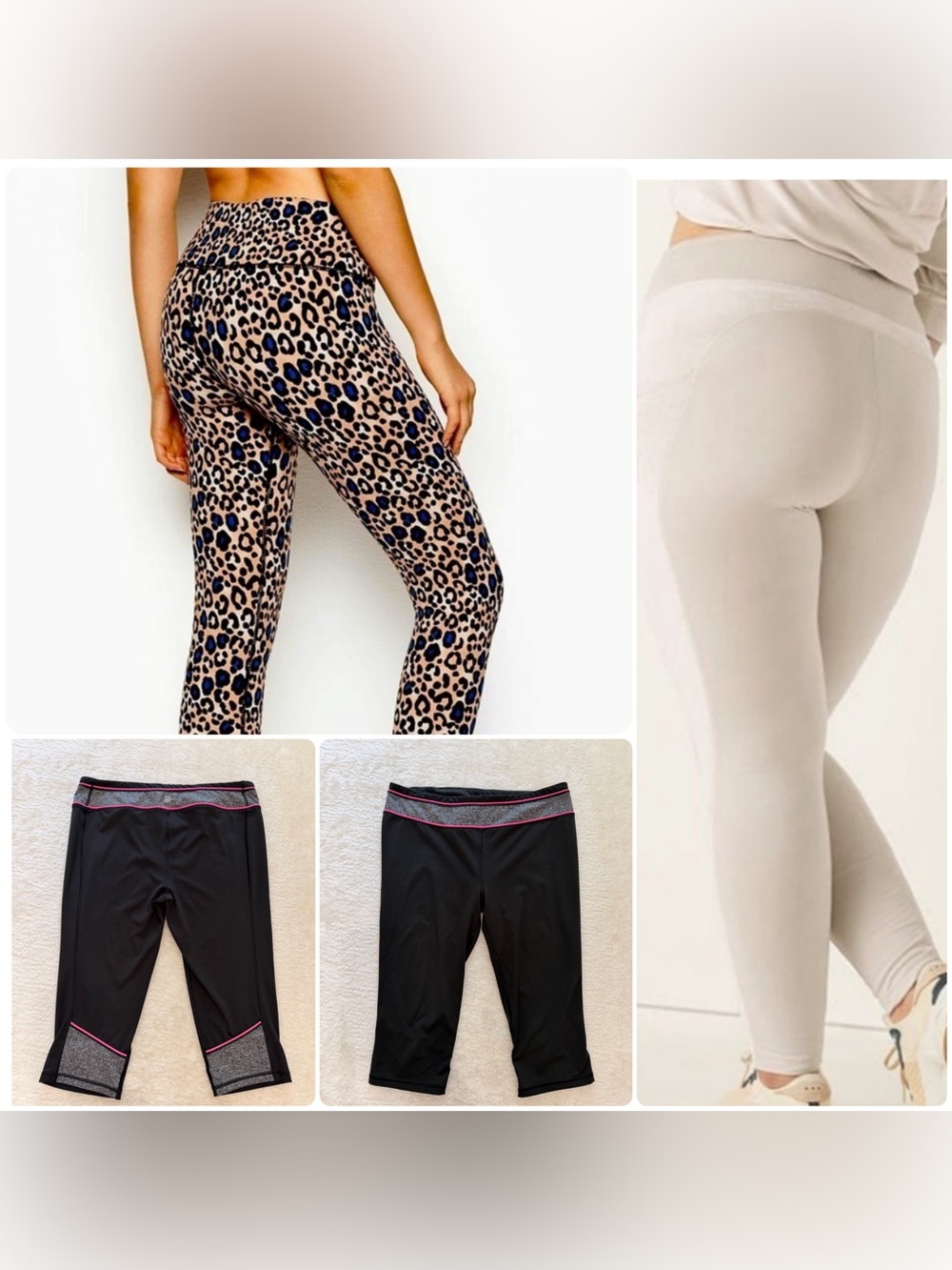 Lot of 3 Victoria's Secret Active Leggings VSX Sport PINK